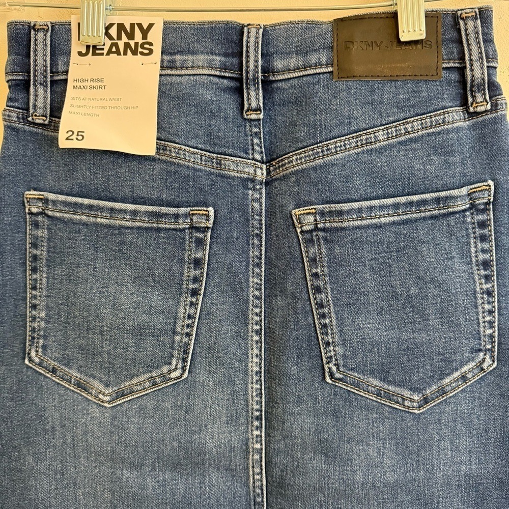 DKNY Maxi Denim Skirt Size 25 - Picture 9 of 13